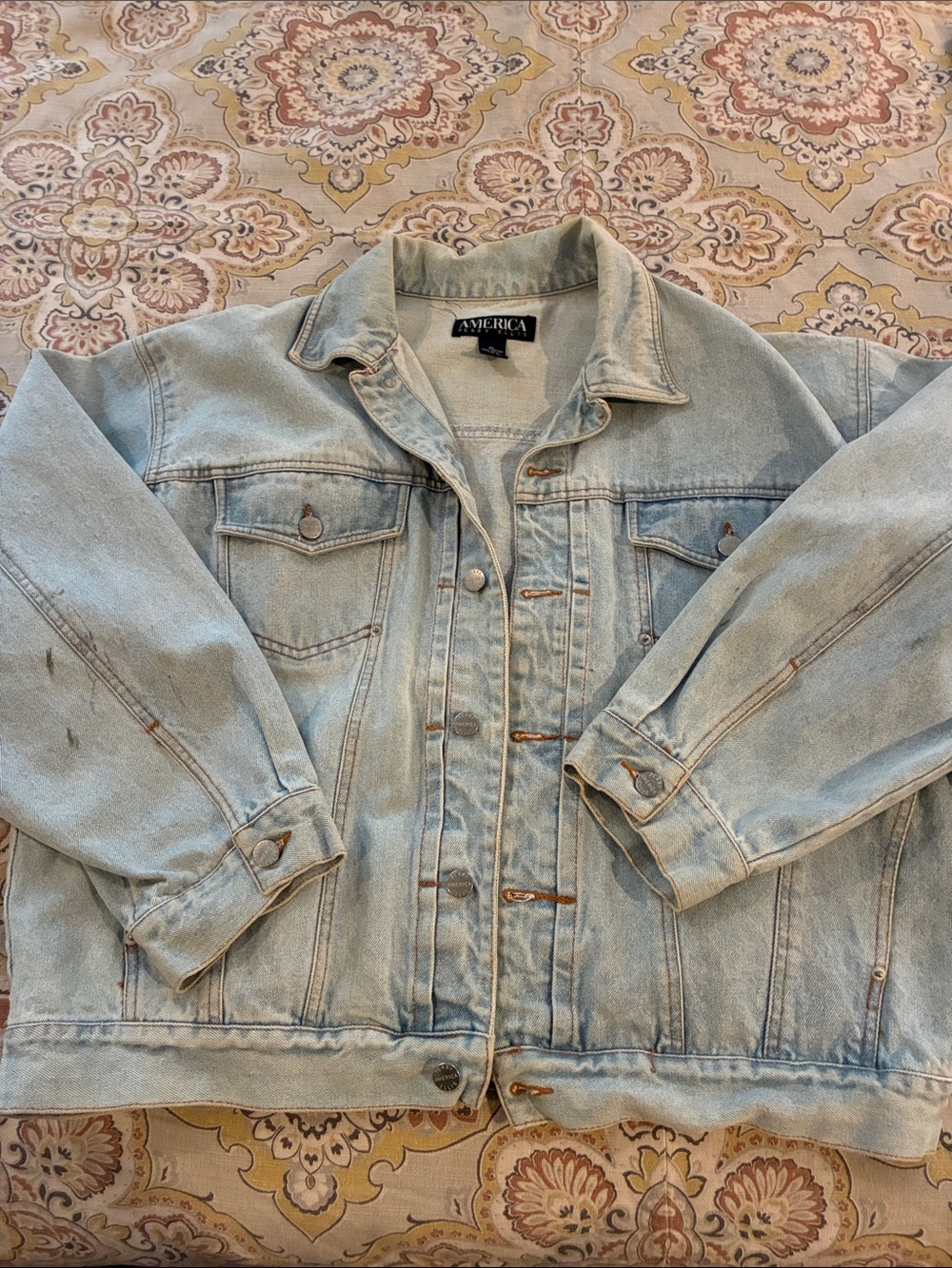 Perry Ellis Light Blue Denim Jean Jacket